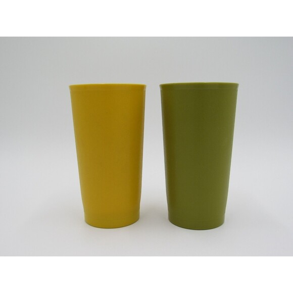 Tupperware Tumbler Drinkware Vintage Yellow + Green Harvest 873-15 Retro 70s USA - Picture 5 of 9